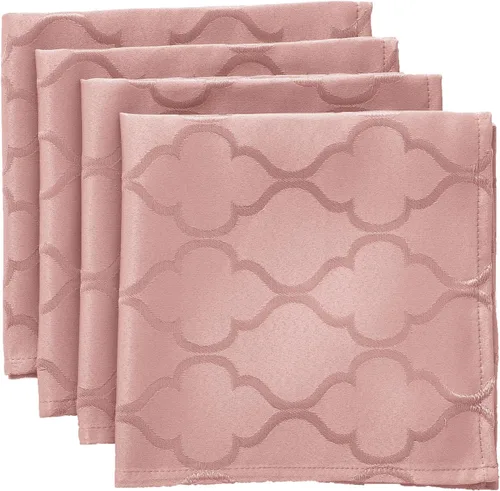 Miniatura 32 de SASTYBALE Servilletas de tela jacquard de 20 x 20 pulgadas, patrón de flores, 4 piezas, sólidas, lavables, cómodas para restaurantes, cenas