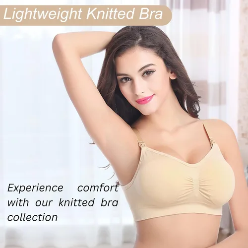 Miniatura 6 de 3 Pack Full Cup Maternity Bras, Seamless Nursing Bras for Breastfeeding with Extra Bra Extenders Nursing Bralette
