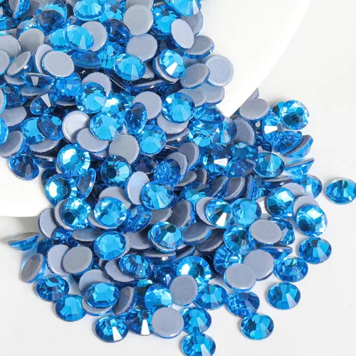 Miniatura 51 de Beadsland Hotfix - 2880 diamantes de imitación de cristal con parte trasera plana para manualidades, ropa, decoraciones de bricolaje, cristal AB