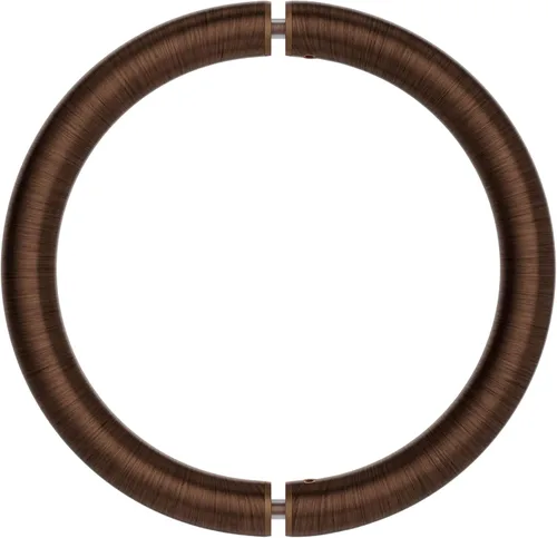 BRIXWELL HC-6BTB-ACP - Manija de puerta de ducha de estilo circular de centro a centro de 6 pulgadas, montaje trasero con cobre antiguo