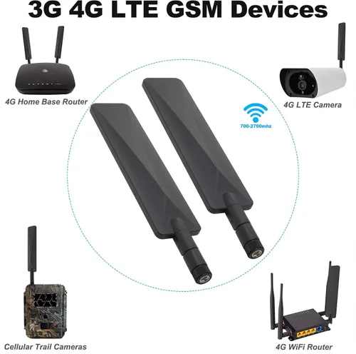 Miniatura 4 de Reemplazo de cámara de rastro celular 12dbi de alta ganancia SMA amplificador de antena macho para Spypoint LM2 Flex Flex-S Flex-M Flex-M Flex-Dark