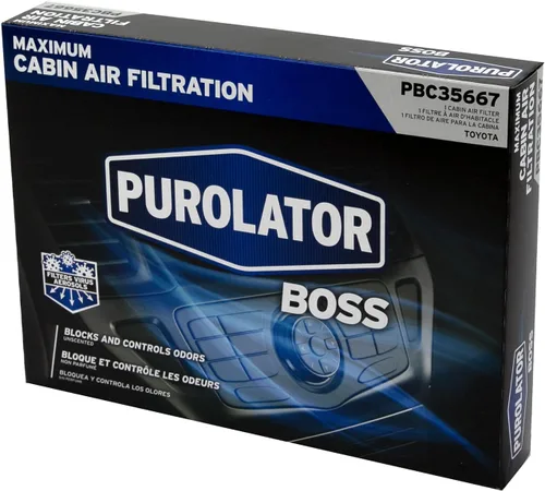 Miniatura 7 de Purolator PBC35667 PurolatorBOSS Filtro de aire de cabina automotriz con carbón activado, filtro de repuesto OEM para compartimento de pasajeros