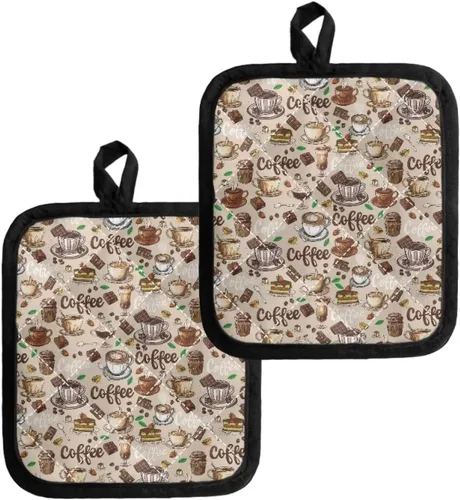 Miniatura 37 de UNICEU Porta ollas de mariposa con diseño de gallo, 2 paquetes para cocina, hornear, parrilla, cocinar, resistentes al calor, almohadillas calientes