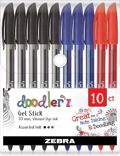 Miniatura 9 de Zebra Pen Doodler'z 41960 - Bolígrafo de tinta en gel, colores surtidos, 0.039 pulgadas, 60 unidades (41960)