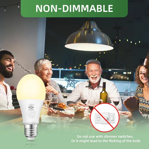 Miniatura 4 de Bombilla LED A19, bombillas LED equivalentes a 100 W, 2700 K blanco cálido, 1500 lúmenes, base E26 estándar, no regulable, bombillas superbrillantes