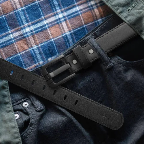 Miniatura 14 de Cinturón de cuero para pistola para hombre, cinturón resistente de 1.5 pulgadas para trabajo CCW