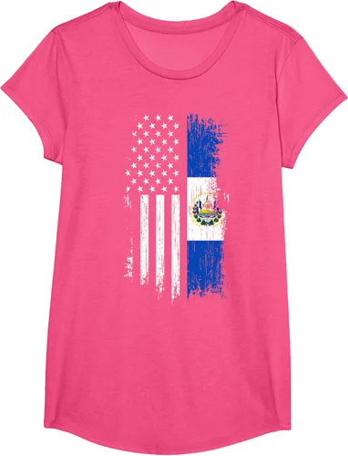 Miniatura 19 de Camiseta de la bandera de Estados Unidos salvadoreño - Camiseta de El Salvador USA