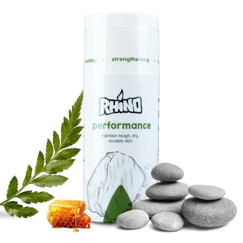 Rhino Skin Solutions Rendimiento | Crema antitranspirante para escalada en roca para manos y pies | Acondicionador y endurecedor de la piel para