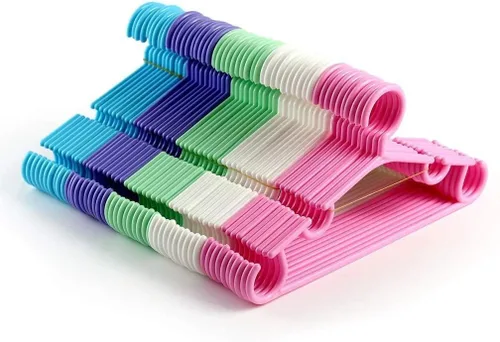 Miniatura 2 de Perchas de ropa moradas 10 unids/set perchas portátiles perchas de plástico gancho hogar para organizador de ropa