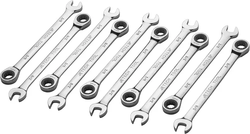 Miniatura 7 de Jetech Llave combinada de trinquete de 7/8 pulgadas (paquete de 6), llave de engranajes de grado industrial con diseño de 12 puntos, trinquete de 72
