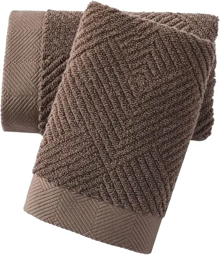 Miniatura 15 de sense gnosis Toalla de mano a rayas de espiga gris de primera calidad, 100% algodón, ultra suave, altamente absorbente, juego de 2 toallas de mano