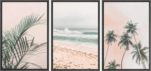 Miniatura 71 de SIGNWIN Lienzo enmarcado para pared, juego de arte de puesta de sol, horizonte, cielo, paisaje, fotografía, arte moderno, paisaje, relajante