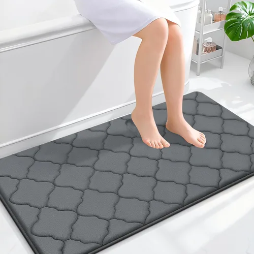 Miniatura 157 de OLANLY Alfombra de Baño de Espuma Viscoelástica de 24 x 16 pulgadas, Ultra Suave y Absorbente, Alfombras de Baño Antideslizantes, Cómodas, Lavables