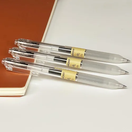 Miniatura 7 de 12 piezas, bolígrafos de gel de 0,5 mm, bolígrafos retráctiles, bolígrafos negros de 0,5 mm de punta fina, estilo de bolígrafo de gel japonés