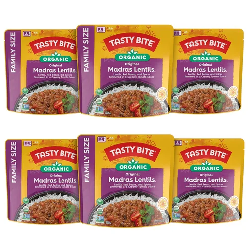 Miniatura 6 de Tasty Bite - Lentejas Madras de 3 frijoles, orgánico, 10 onzas, 6 unidades (paquete de 6)