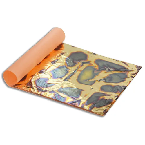 Barnabas Blattgold – Hojas de color oro jaspeado, calidad profesional. Azul claro abigarrado