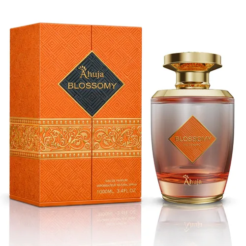 AHUJA Blossomy Eau De Parfum 3.4oz para mujer – Fragancia floral de larga duración con tuberosa natural y jazmín – Perfume lujoso, fresco y elegante