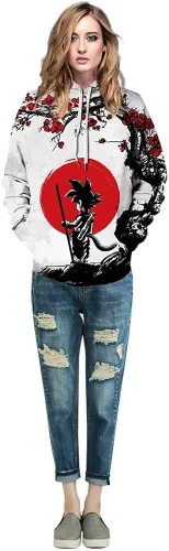 Miniatura 5 de BAIMORE Sudadera con capucha de anime japonés con estampado digital 3D