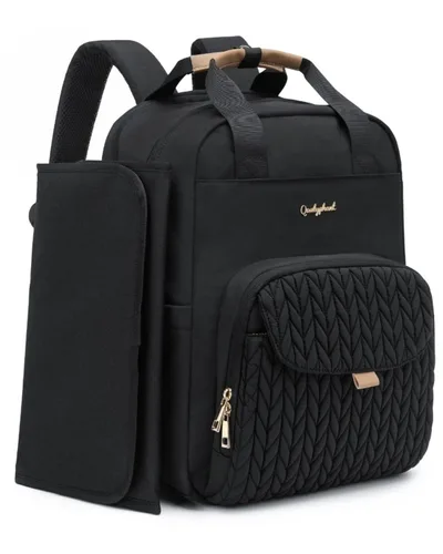 Miniatura 16 de Mochila para pañales Qualyphant - Bolsa de pañales extra grande para 2 niños gemelos (expandible 30-38L) - Mochila de viaje para bebé con cambiador
