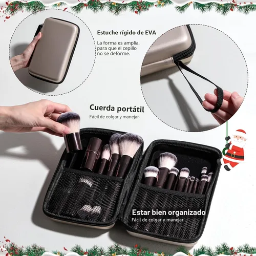 Miniatura 7 de Juego de brochas de maquillaje profesional BS-MALL con estuche de viaje, 20 brochas de maquillaje sintéticas para base, conce aler, rubor, polvo