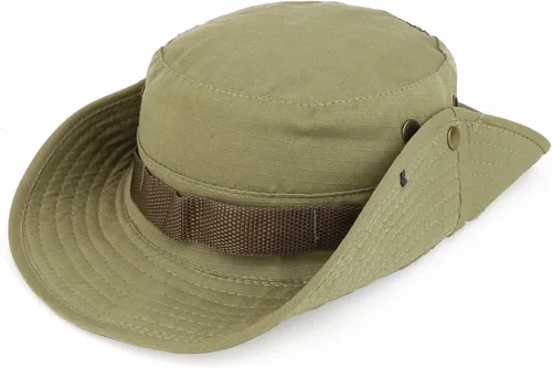 Miniatura 5 de Armycrew Sombrero de Boonie al aire libre liso sólido militar con correa ajustable para la barbilla