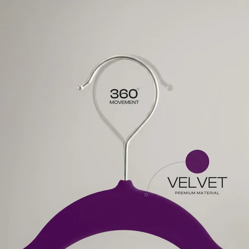Miniatura 4 de Utopia Home Velvet Hanger - Paquete de 50 perchas delgadas antideslizantes de lujo para pantalones y abrigos, perchas fuertes que ahorran espacio