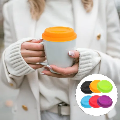 Miniatura 2 de 12 tapas de silicona para tazas al aire libre, tapas de taza de café, tapa de repuesto a prueba de fugas, vasos a prueba de fugas, tapa de botella