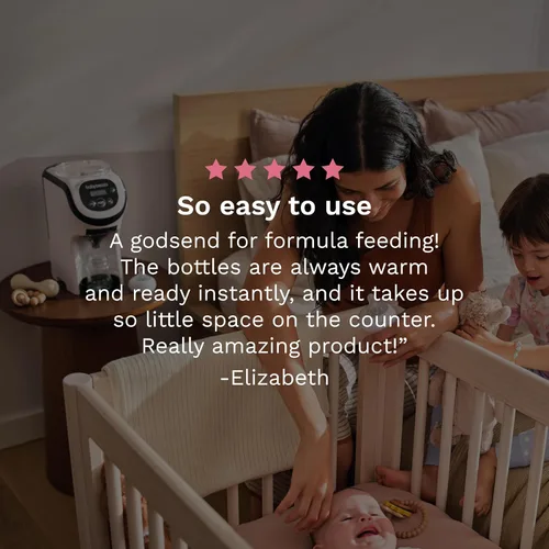 Miniatura 7 de Baby Brezza Formula Pro Mini - Máquina Mezcladora de Fórmula para Bebés, Se Adapta a Espacios Pequeños y es Portátil para Viajar – El
