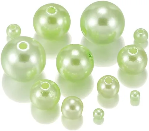 Miniatura 8 de 360 unids/bolsa 4 8 10 0.472 in tamaño mixto acrílico imitación perlas perlas con agujero cuentas de plástico para bricolaje fabricación de joyas