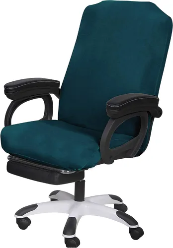 Miniatura 20 de SARAFLORA Paquete de 2 fundas para sillas de oficina, fundas elásticas para sillas de escritorio, fundas extraíbles para silla de oficina con Negro