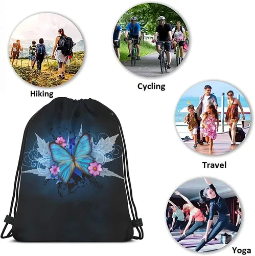 Miniatura 7 de Beabes Bolsas con cordón abstracto Mochila Bolsa de gimnasio Bolsa de cordón, Multi-a221, Mochilas de viaje