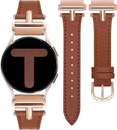 Miniatura 11 de Wearlizer Correa de cuero compatible con Samsung Galaxy Watch 7/6/5/4 Band 1.575 in 1.732 in/Watch 6 Classic 1.693 in 1.850 in/Watch 5 Pro 1.772