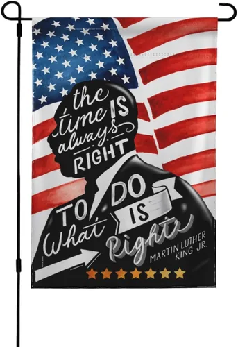Martin Luther King MLK - Bandera de jardín con texto en inglés "I Have A Dream", 12.5 x 18 pulgadas, banderas decorativas decorativas de doble cara