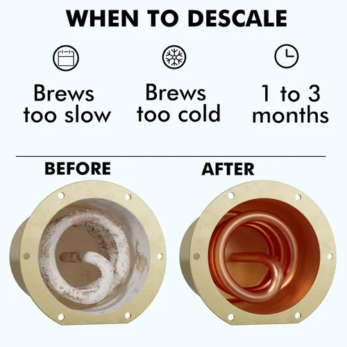 Miniatura 5 de Solución de polvo descalcificante (4 usos) elimina la incrustación y la acumulación, cafeteras automáticas y descalcificadoras de café expreso