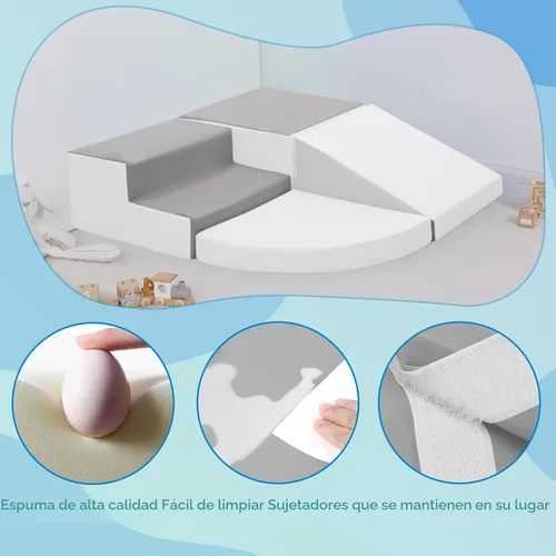 Miniatura 3 de TODIBY Bloques de espuma para escalada para niños: juguetes para niños pequeños para diversión en interiores y exteriores - Estructura de juego