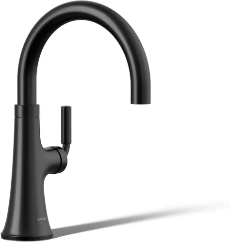 KOHLER 23767-BL Grifo de tono de barra de cocina de un solo mango, grifo de fregadero de preparación, grifo de barra húmeda, grifo para fregadero de
