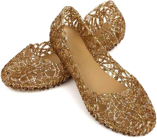 Miniatura 3 de Domucos - Sandalias planas de goma deslizantes para mujer, mocasines huecos
