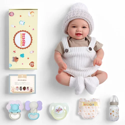 Miniatura 7 de BABESIDE Muñecas realistas de bebé recién nacidas, 17 pulgadas, hermosas muñecas de bebé recién nacidas, cuerpo suave, con caja de regalo para niños