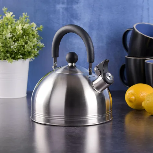 Miniatura 2 de Hervidor de agua para té con silbido Mr. Coffee 91407.02 Flintshire, de acero inoxidable, 1.75 qt, Plateado