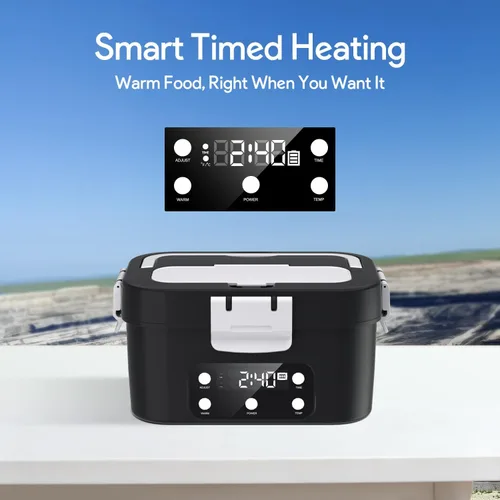 Miniatura 6 de Fiambrera eléctrica inalámbrica, calentador automático de alimentos de 6.75 tazas (212 °F), contenedor de comida portátil recargable para oficina