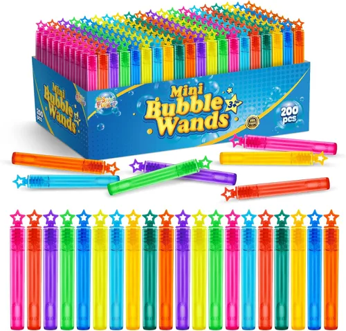 Miniatura 11 de 300 piezas de varitas para burbujas mini, surtido de juguetes para regalos de fiesta de burbujas para niños, juguetes temáticos para cumpleaños