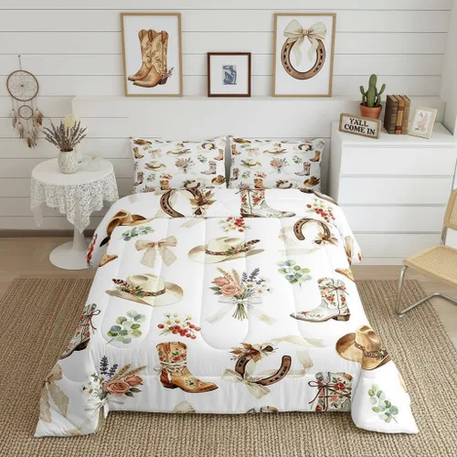 Miniatura 48 de Castle Fairy Rose Lipstick Bedding Set Elegant Quilted Comforter Set Twin Size,Women Cosmetic Duvet Insert with 1 Pillow Sham for Kids Boys Girls