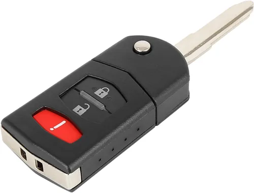 X AUTOHAUX Nuevo reemplazo del coche llavero remoto llavero Shell caso BGBX1T478 para Mazda 2 3 5 Cx-7 Cx-9 3 teclas botón negro