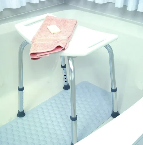 Miniatura 6 de DMI Silla de ducha para bañera o banco de ducha para ducha interior, hecha de aluminio antideslizante con asiento de plástico, no necesita