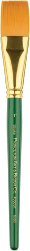 Miniatura 23 de Princeton Artist Brush Co. Lauren Series 4350 - Ventilador de mango corto tamaño 4 - Pincel sintético dorado individual para acuarela y pintura