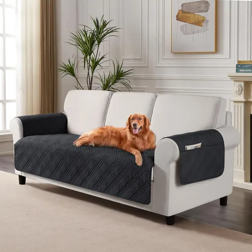 Miniatura 25 de TAOCOCO Fundas de sofá impermeables extragrandes para mascotas y perros con respaldo antideslizante, fundas para asientos de sofá con bolsillo