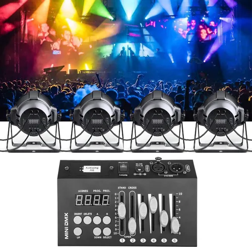 Miniatura 2 de Controlador de luz DMX, controlador Mini DJ, Decodificador de iluminación Dmx512, Iluminación de controlador DMX portátil de 54 canales