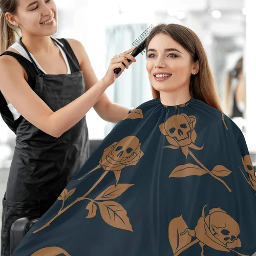 Miniatura 4 de visesunny Delantal profesional del cabo del peluquero del pelo del poliéster del pelo del salón del cabo delantal antiestático de la barba Multi 11