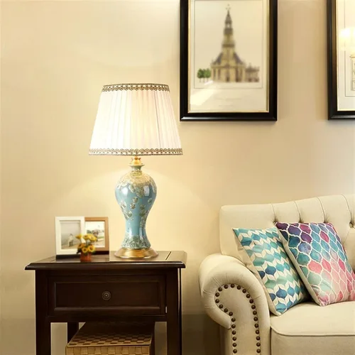 Miniatura 6 de Desk Light Indoor Retro Ceramic Table Lamp Bedroom Desktop Bedside Lamp Living Room Large Decorative Table Lamp Led Lamp for Desk