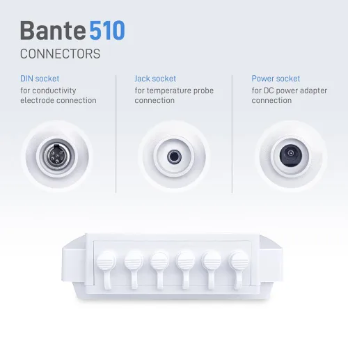 Miniatura 3 de Medidor de conductividad de sobremesa Bante 510 Medidor TDS de conductividad de laboratorio Equipado con 2 electrodos de platino Rango